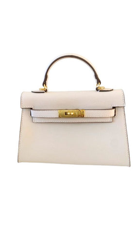 PARIS PETITE VANILLA LEATHER HANDBAG