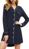 NAVY DOT BAMBOO PJ SHIRT - SIZE M-L