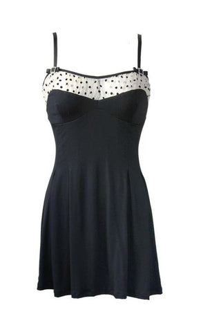 Jools Couture Boudoir Black Dot Lounge & Sleep Slip
