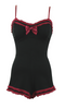 Jools Couture Valentine Black Lounge & Sleep Playsuit